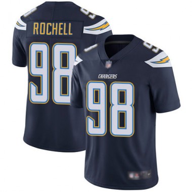 Los Angeles Chargers NFL Football Isaac Rochell Navy Blue Jersey Men Limited 98 Home Vapor Untouchable